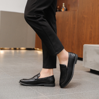 Giày lười da Penny Loafer Sohada Store, da bò thật LML0134