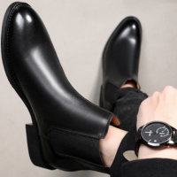 Giày chelsea boot da nam Sohada Store, da bò thật LMH0091