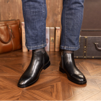 Giày Zip Boot Da Nam Sohada Store, Da bò LMH0108