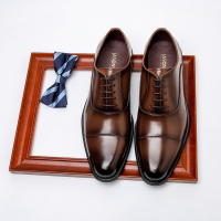 Giày Da Tăng Chiều Cao Oxford, Da Bò Thật, Sohada Store LML0143