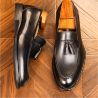 Giày lười da Tassel Loafer Sohada Store, da bò thật LML0152