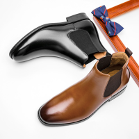 Giày Da Chelsea Boots Nam Sohada Store, Da Bò Thật LMH0101