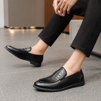 Giày lười da Penny Loafer Sohada Store, da bò thật LML0134