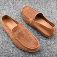 Giày lười da Sohada Store, da bò thật LML0168