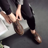 Giày da nam Moctoe Derby Sohada Store, da bò thật LML0109