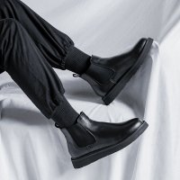 Giày Chelsea Boot Da Đế Bằng Nam Sohada Store, Da PUCC LMH0106