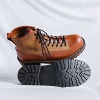 Giày Combat Boot da nam Sohada Store, da bò thật LMH0104