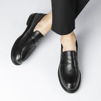 Giày lười da Penny Loafer Sohada Store, da bò thật LML0128