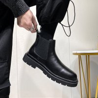 Giày da chelsea boot nam Sohada Store, da bò thật LMH0087