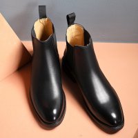 Giày chelsea boot da nam Sohada Store, da bò thật LMH0091