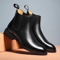 Giày chelsea boot da nam Sohada Store, da bò thật LMH0091