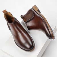 Giày Chelsea Boot Nam Sohada Store, Da  Thật LMH0095