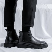 Giày Chunky Chelsea Boot Da Nam Sohada Store, Da Bò Thật LMH0087